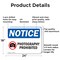 Signmission Photography Prohibited, 24 in W x Rectangle, Aluminum OS-2PACK-NS-A-1824-L-17272 - alternate 5